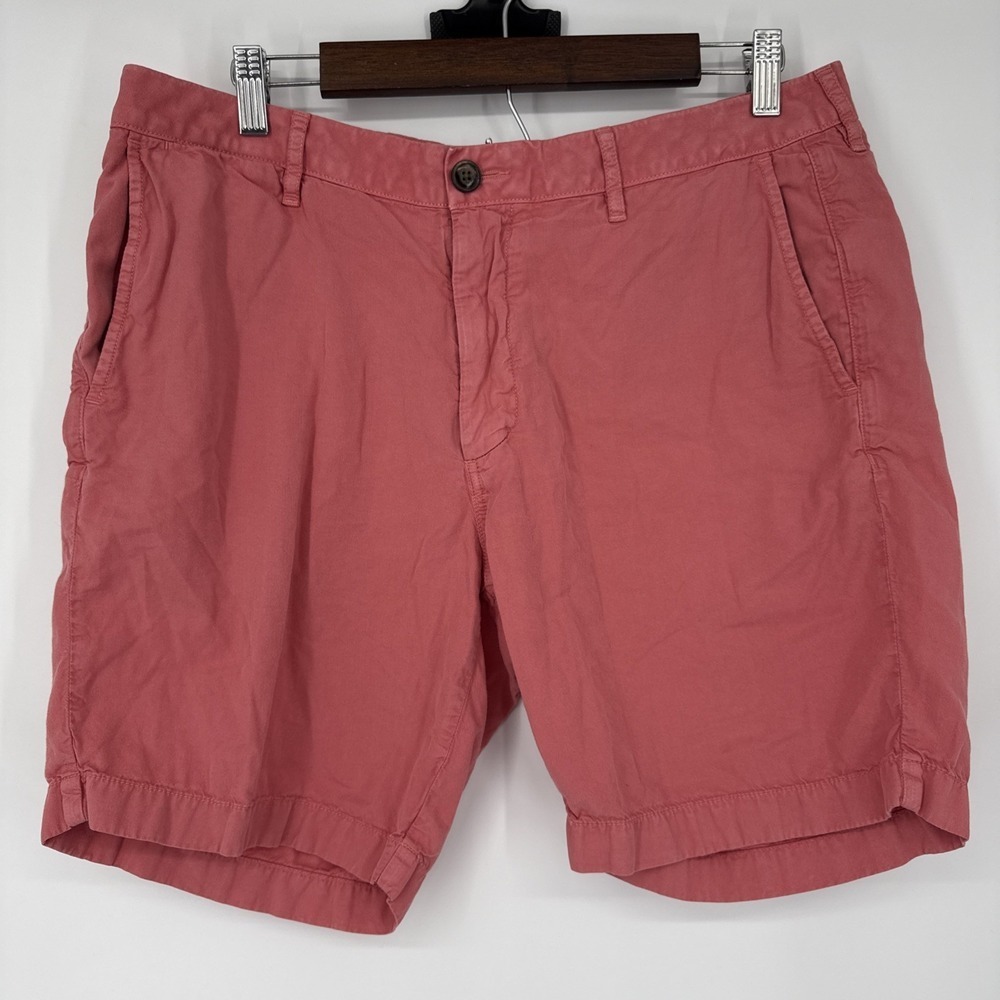 Faherty Cloud Pima Cotton Harbor Short Pink Chino Performance Golf Size 34